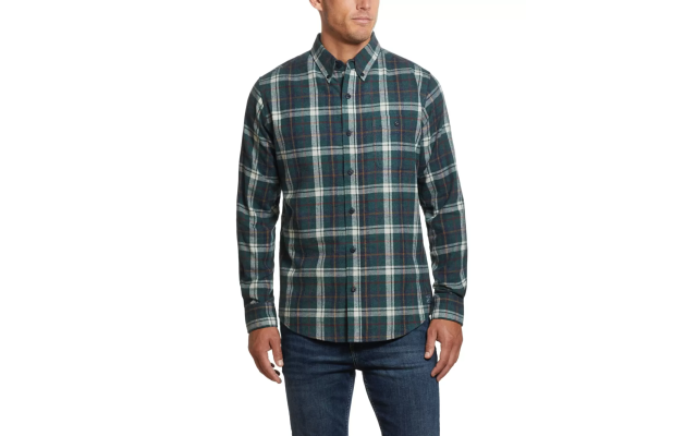  Men’s Tartan Plaid Flannel Shirt, Small