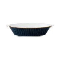 Wedgwood Byzance Oval Serving Bowl- 13.4″, Navy