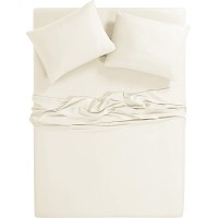 WellBeing 300-Thread-Count Oxywash 4-Piece Sheet Set, Solid, Natural, Cali King