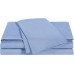  Oxywash Solid 300 Thread Count Sheet Set, King Bedding, Blue