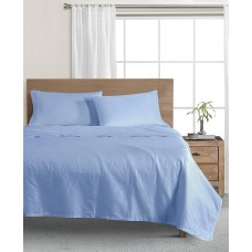 Wellbeing Oxywash Solid 300 Thread Count 4pc Sheet Set, Queen