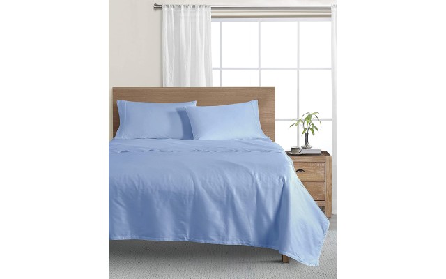  Oxywash Solid 300 Thread Count 4pc Sheet Set, Queen