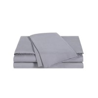 Wellbeing Oxywash Solid 300 Thread Count 4pc Sheet Sets, Gray, King