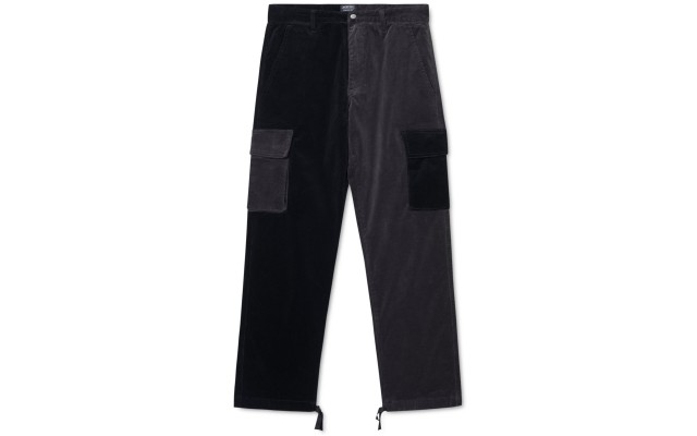 Men's Colorblocked Cargo Pants, Black, 36x32