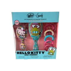 Wet Brush + Goody Detangling Accessory Bundle Hello Kitty Keroppi And Friends Scrunchies Set Kit