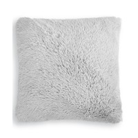 Whim by Martha Stewart Collection Faux-Fur Square Decorative Pillow, 18X18, Grey