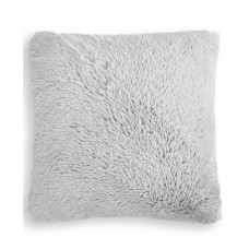 Whim by Martha Stewart Collection Faux-Fur Square Decorative Pillow, 18X18, Grey
