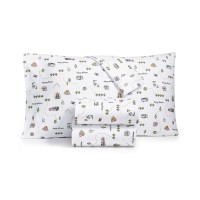 Whim by Martha Stewart Collection Flannel Cotton 4-Pc. Sheet Set, Twin, Happy Glamper