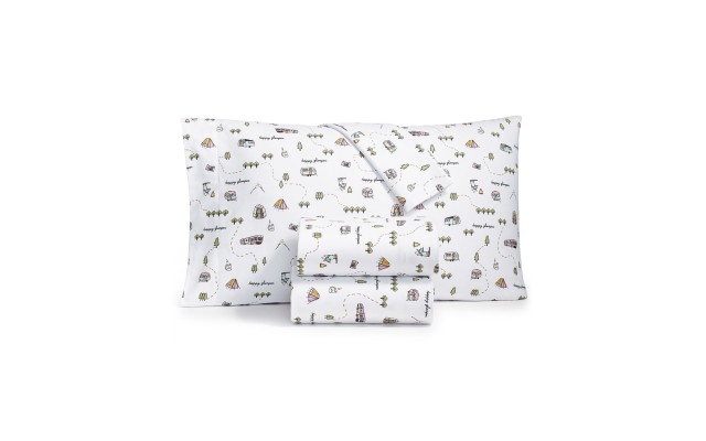 Whim by  Flannel Cotton 4-Pc. Sheet Set, Twin, Happy Glamper