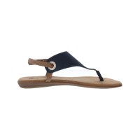 White Mountain Women’s London Flat Sandal, Navy, 11M