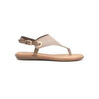 White Mountain Women’s London Flat Sandal, Taupe, 8M