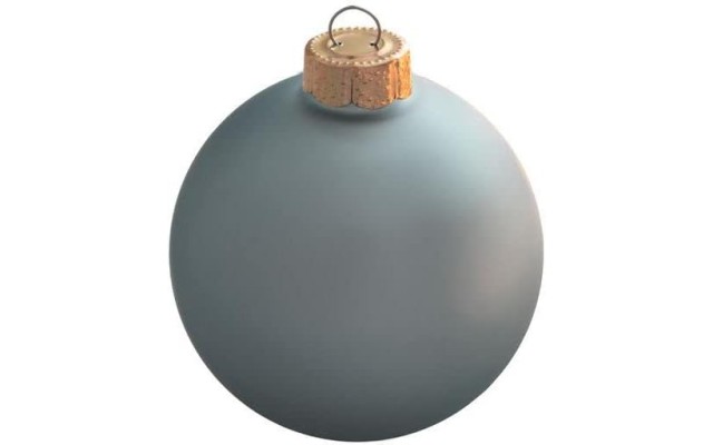  3.25″ Glass Christmas Ornaments – Box of 4, Baby Blue