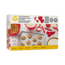Wilton Nonstick 15-Pc. Baking Set, Red/Silver