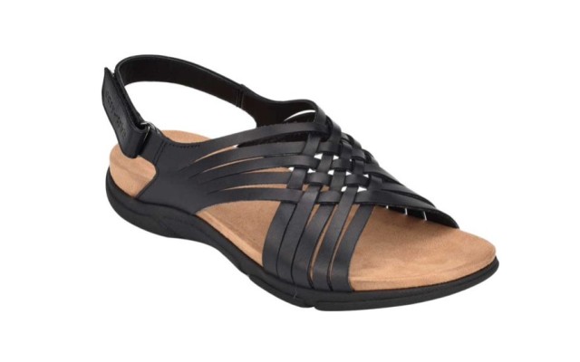 Women's  Mar Woven Slingback Sandal, Black, 7.5 M