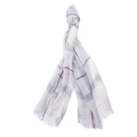 Women’s Barbour Check Cotton Scarf, Size One Size – Gray