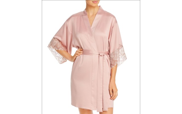 Women’s Flora Nikrooz Ada Satin Robe, Size X-Small – Pink