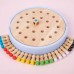 Wooden Memory Chess for Cognitive Development of Toddlers, Montessori Education Sensory Learning with Board Games for Preschool Children, Kindergarten Teaching Aids, Blue 2 in 1