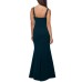  Women’s Scuba Crepe Sweetheart Gown Dress, Black, 14