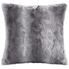 Zuri Decorative Square Faux Fur Pillow, 20 x20, Grey