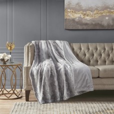Zuri Faux Fur Throw, 50×60, Grey