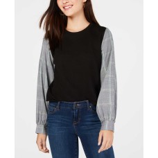 7 Sisters Womens Juniors’ Mixed Media Sweatshirts