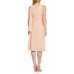  Womens Divine Crepe Fit & Flare Midi Dress, Light Pink/6