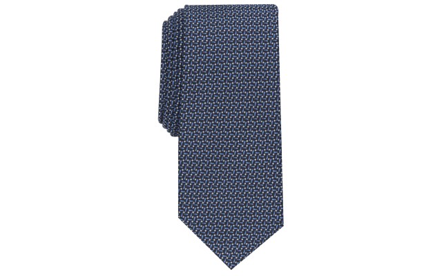  Men’s Pearl Geo Necktie, Navy