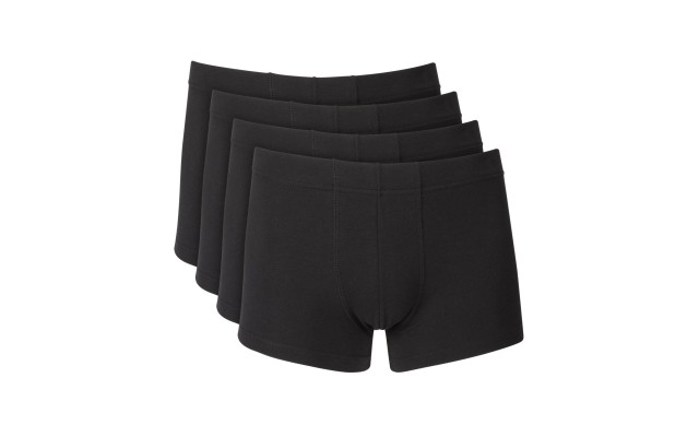 Men’s 4-Pack Boxer Briefs, Small, Black