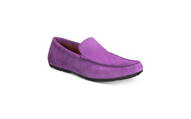 Men’s Casual Shoes Kendric Textured Drivers, 9.5 M, Plum