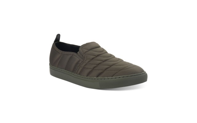  Men’s Cooper Quilted Slip-On Sneakers Shoes, Dark Green, 8