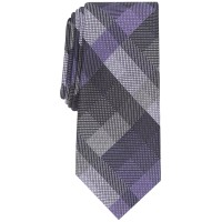 Alfani Men’s Ember Plaid Slim Tie, Purple