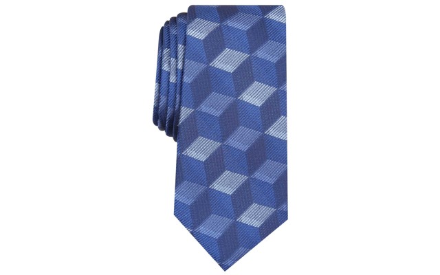  Men’s Geometric Tie (Navy)