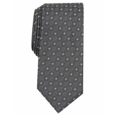 Alfani Men’s Martin Slim Geometric Skinny Tie, Charcoal