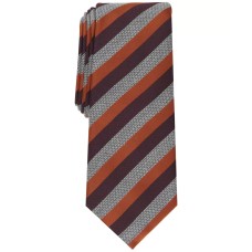 Alfani Men’s Pierrard Stripe Tie, Cognac
