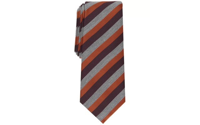  Men’s Pierrard Stripe Tie, Cognac