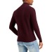  Mens Quarter-Zip Sweaters, Red Plum, Small