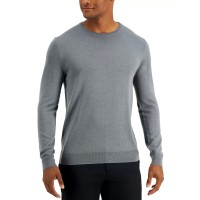 Alfani Men’s Regular-Fit Solid Sweater, Gray, Large