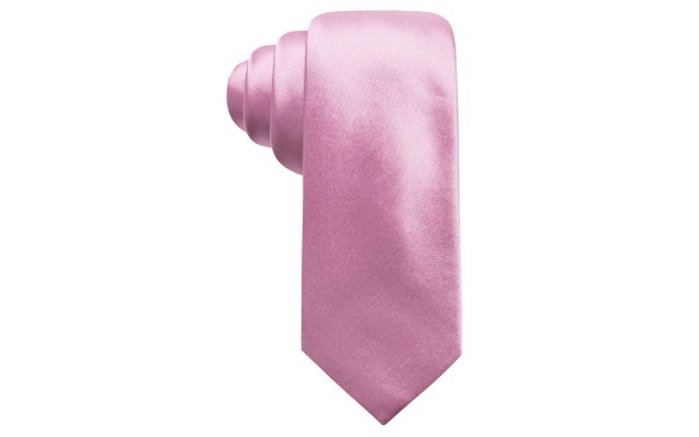  Men’s Solid Silk Slim Ties, Pink