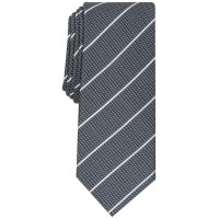 Alfani Men’s Terra Stripe Slim Tie, Gray