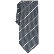 Alfani Men’s Terra Stripe Slim Tie, Gray