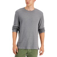 Alfani Men’s Textured Crewneck Shirt, Gray/S