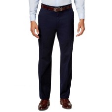 Alfani Mens Twill Flat Front Trouser Pants (Navy, 42X30)