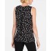  Piped-Trim Top (Black/White, Small)