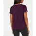  Velvet-Trim Pajama Top (Purple, S)