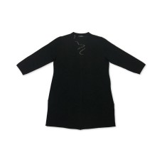 Alfani Wavy-Stitch Open-Front Cardigan (Black, Large)