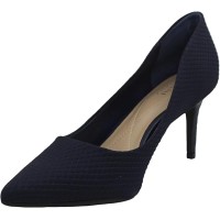 Alfani Womens Jeules Leather Pointed Toe Classic Pumps, Navy, 8.5M