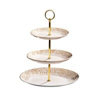 American Atelier Mistletoe Memories 3-Tier Server (White/Gold)