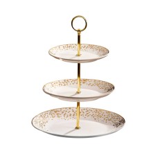 American Atelier Mistletoe Memories 3-Tier Server (White/Gold)