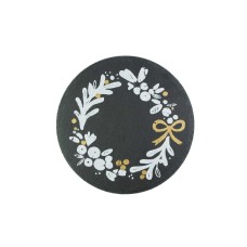 American Atelier Mistletoe Memories Round Slate Board