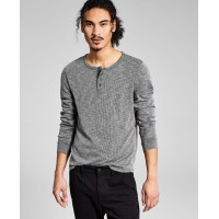 And Now This Mens Heathered Henley, Gray, XX-Large